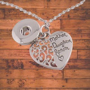 Mother Daughter Snap Button Necklace